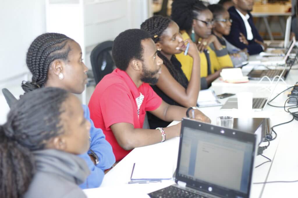 Participants of a digital marketing training in Nairobi at Digital4Africa