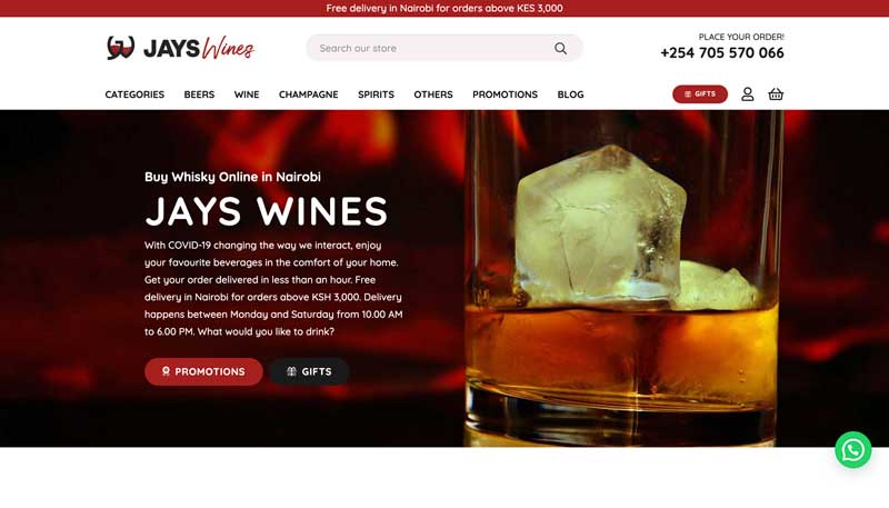 best web design company in kenya digital 4 africa jays wines web designers