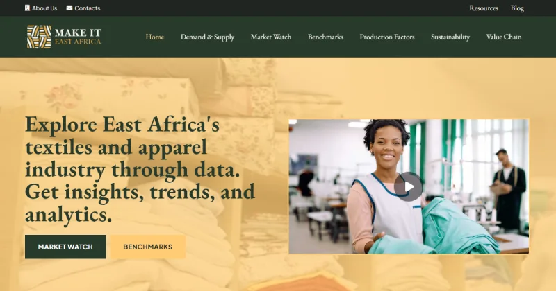 Make It East Africa website | built by Digital4Africa