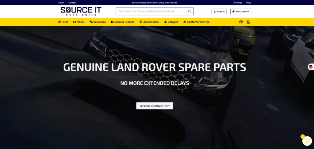 Source it auto parts website thumbnail